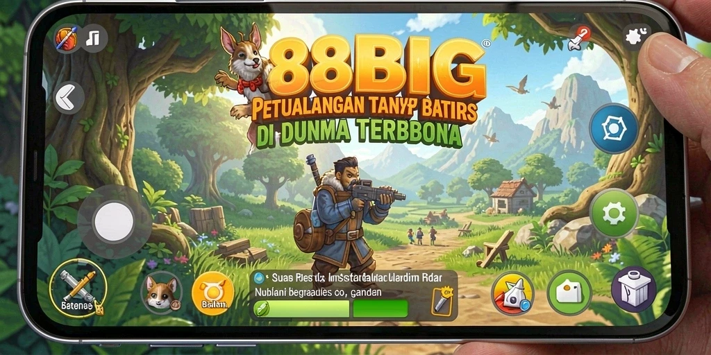 Screenshot gameplay 88BIG menampilkan petualangan mendebarkan di dunia terbuka.