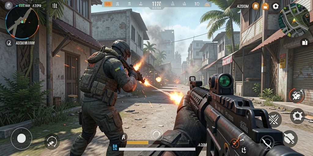 Tampilan gameplay TPS A200M dengan aksi seru dan grafis memukau.