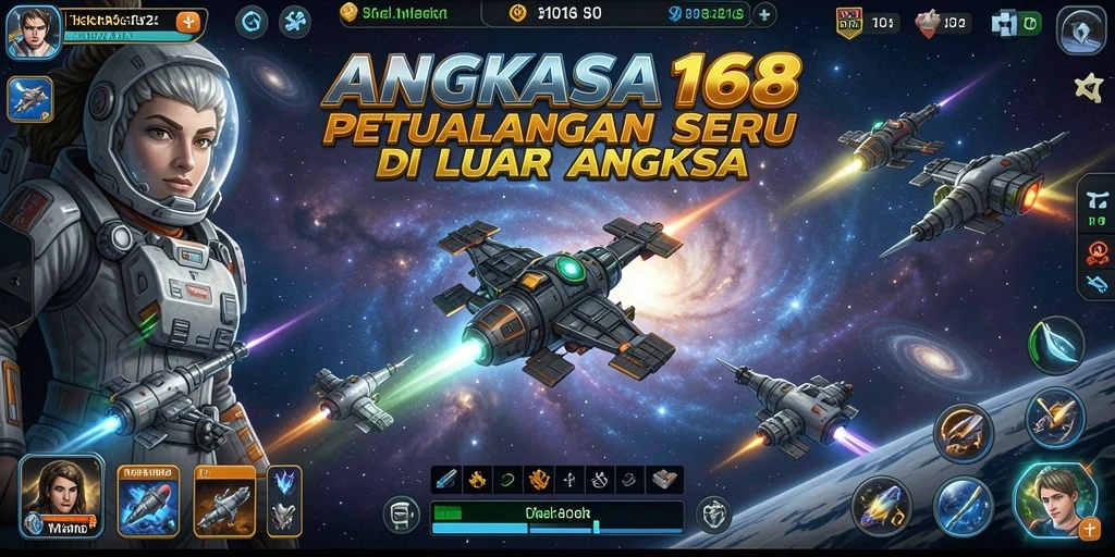 Tampilan gameplay luar angkasa yang menakjubkan di ANGKASA168.