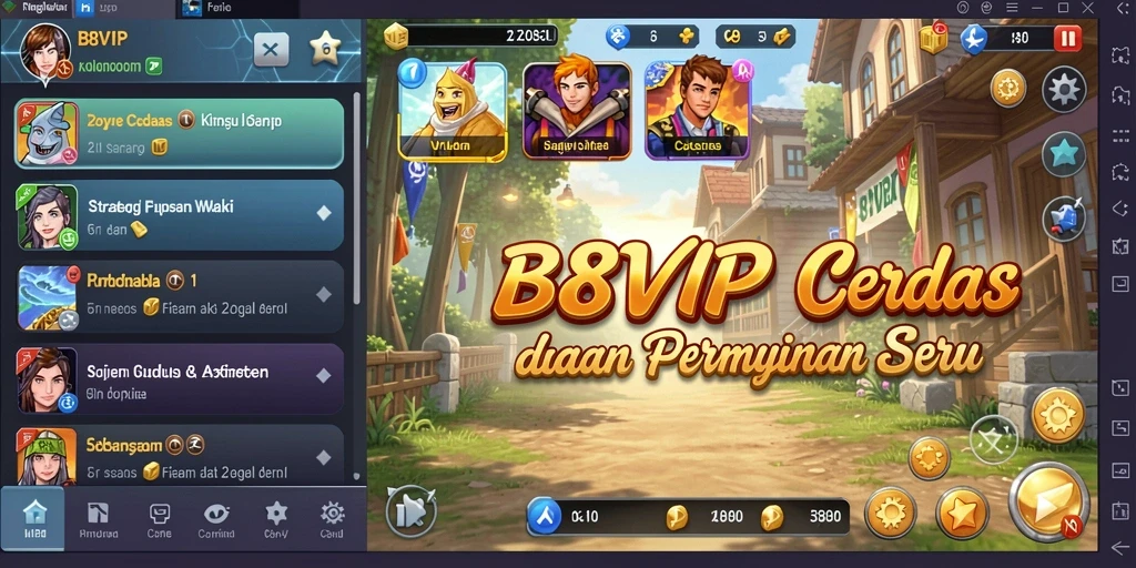 Tampilan gameplay B8VIP yang mendebarkan dan penuh strategi.