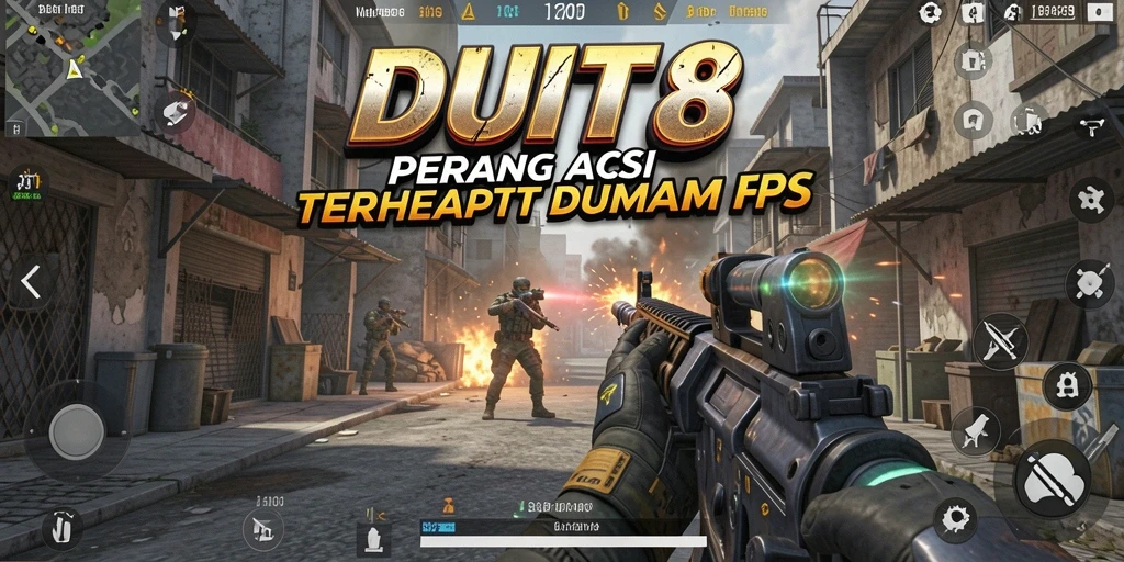 Tangkapan layar gameplay DUIT8 yang menampilkan pertempuran intens.