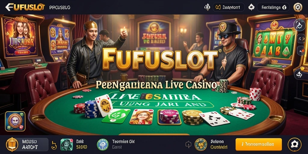 Screenshot gameplay Live Casino dengan dealer langsung yang interaktif dan menarik.