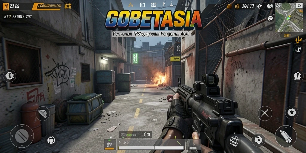 Tangkapan layar GOBETASIA menampilkan aksi menegangkan dalam pertempuran TPS.