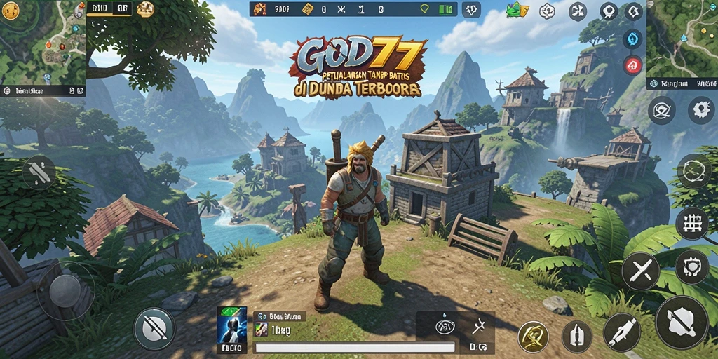 Tampilan gameplay <strong>GOD77</strong> yang menakjubkan dalam dunia terbuka.