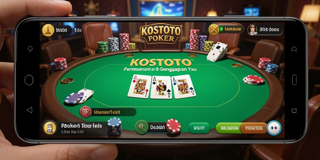 Tampilan gameplay Poker yang menarik dan mendebarkan di KOSTOTO.