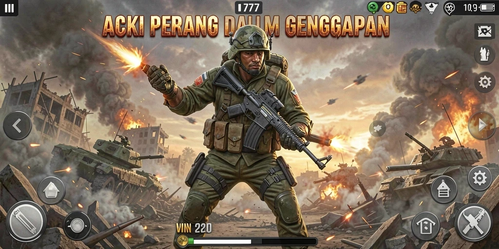 Tampilan gameplay L777 yang mendebarkan dan penuh aksi FPS.