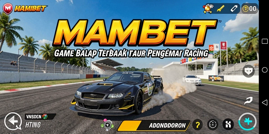 Screenshot gameplay <strong>MAMIBET</strong> menampilkan balapan seru di trek menantang.