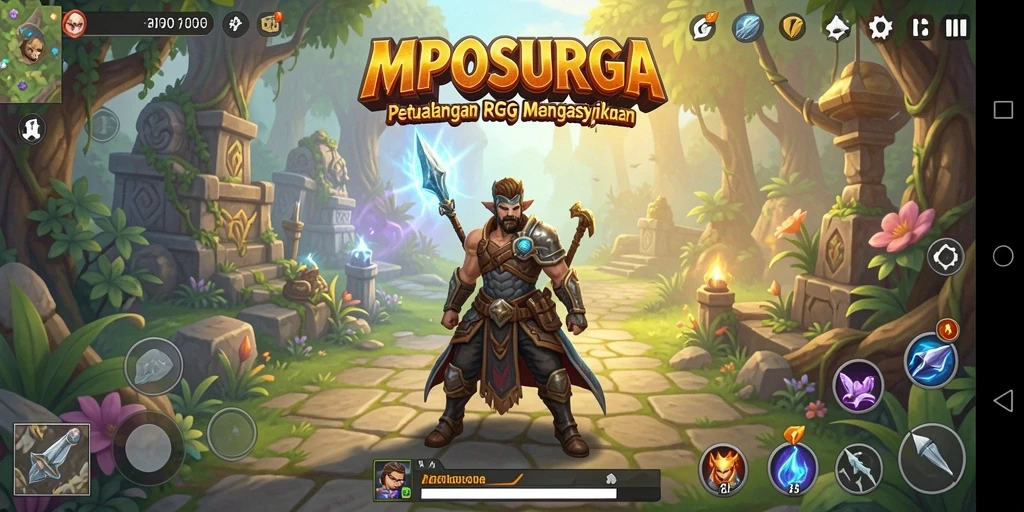 Tampilan gameplay MPOSURGA yang menonjolkan petualangan seru di dunia RPG.