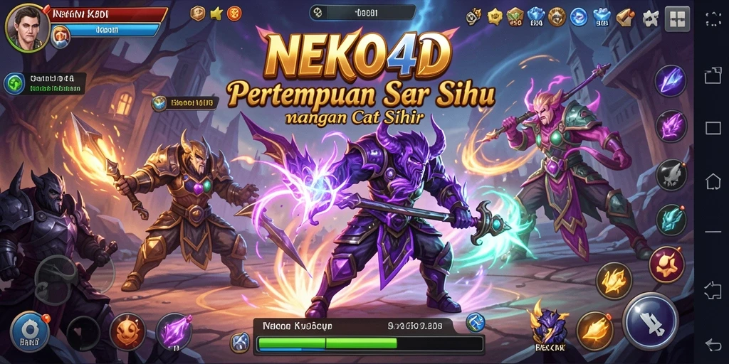 Screenshot dari gameplay aktif penuh aksi di NEKO4D.