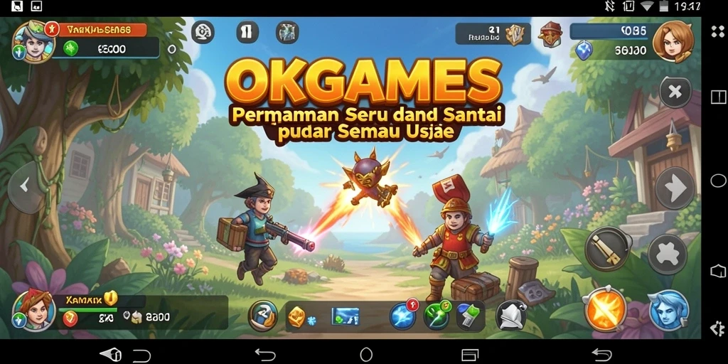 Gameplay OKGAMES yang menyenangkan dan penuh warna.
