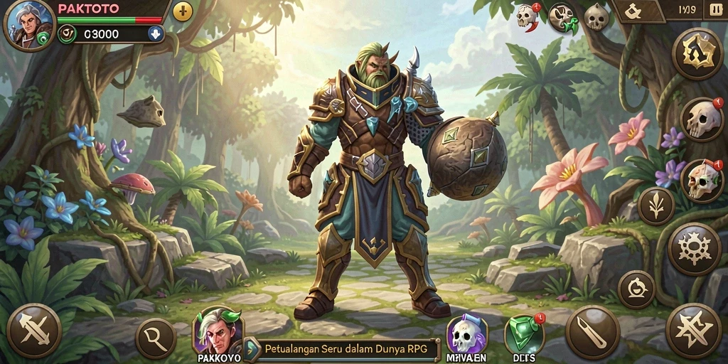 Screenshot gameplay menunjukkan aksi bertempur yang mendebarkan di PAKTOTO.
