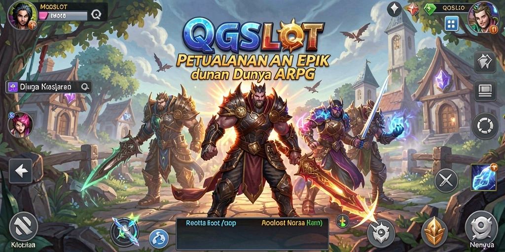 Tampilan gameplay menarik dari QQSLOT dalam petualangan ARPG.