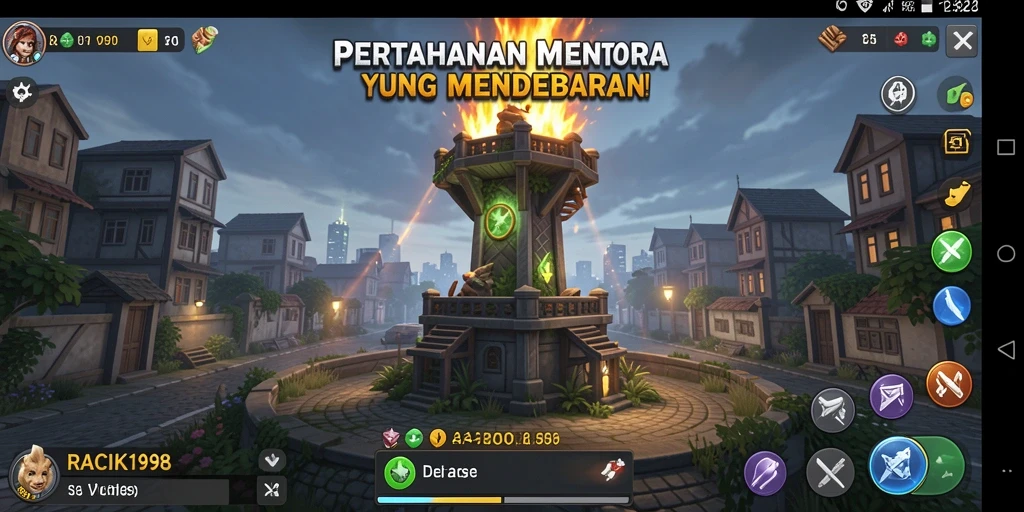 Tampilan menarik dari gameplay Tower Defense yang mendebarkan.
