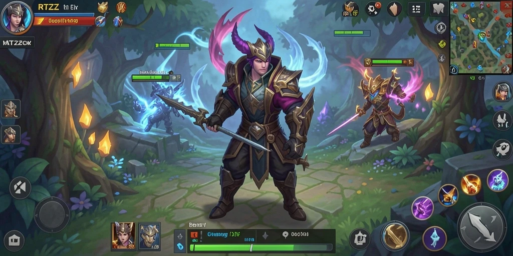 Screenshot utama RTZZ menampilkan aksi seru dalam gameplay MMORPG.