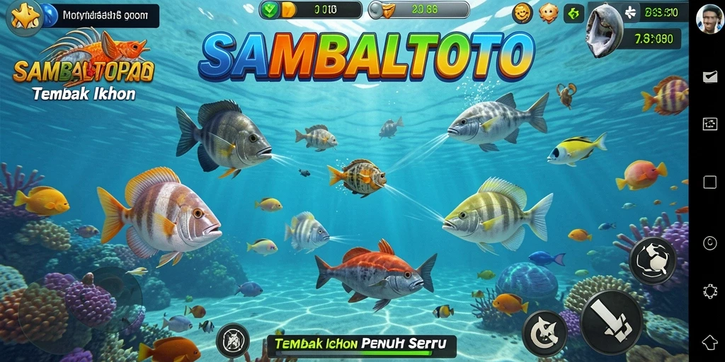 Tampilan menarik dari gameplay SAMBALTOTO saat memburu ikan.