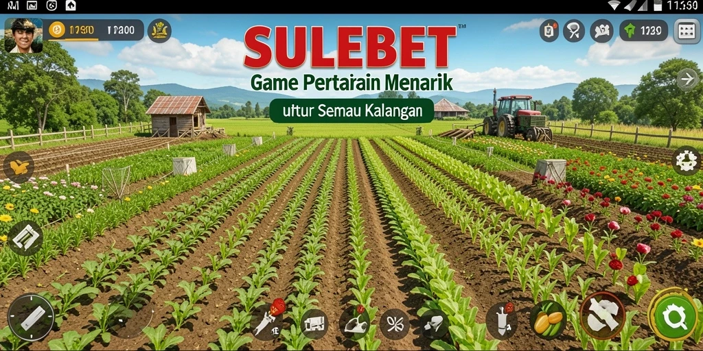 Tampilan gameplay SULEBET yang menarik saat bertani.