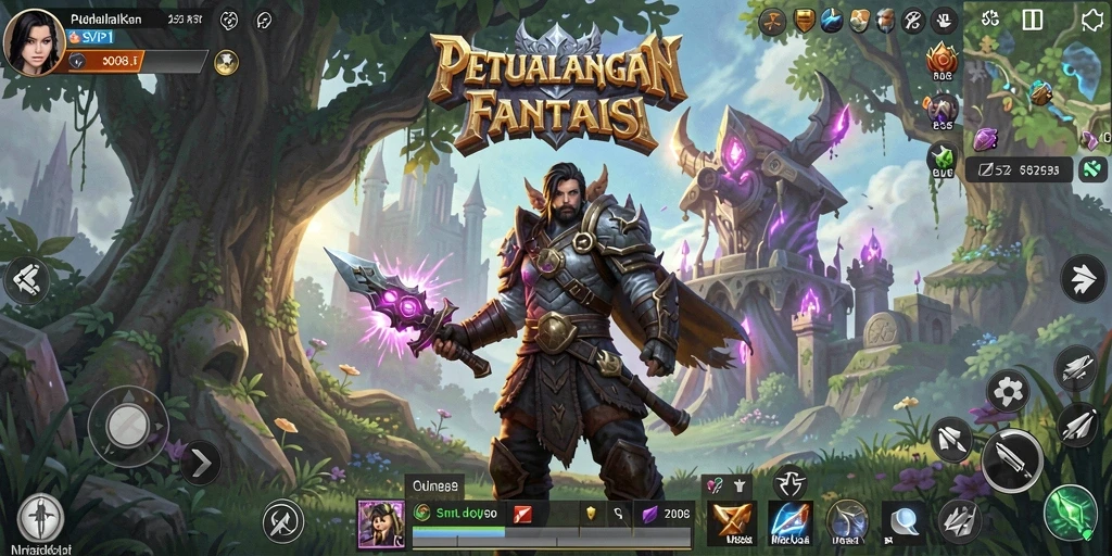 Tangkapan layar SVIP1 menampilkan aksi pertarungan RPG yang seru.