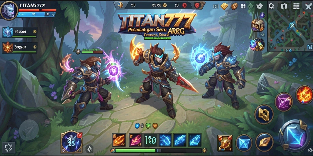 Tampilan gameplay seru dan menantang di TITAN777.