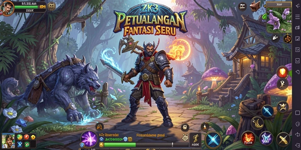 Tampilan gameplay ZK3 yang seru dan mendebarkan di dunia RPG.